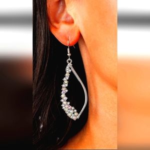 Iridescent Rhinestone Earrings